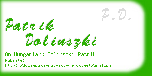 patrik dolinszki business card